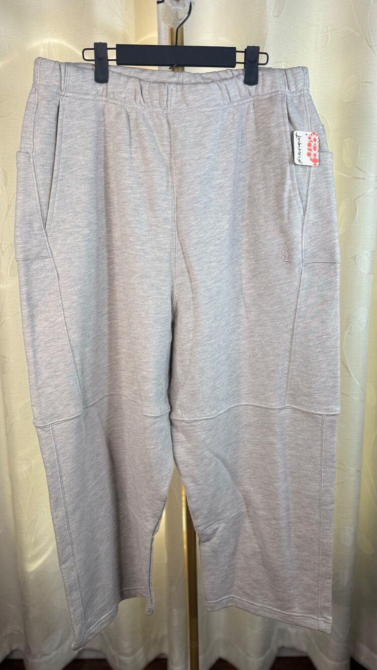 NWT Free People Top Score Barrel Sweatpants, Gray, Size XL